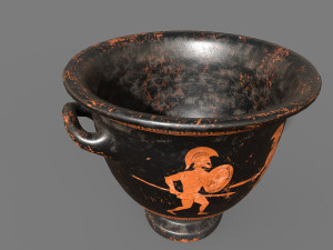 Antique Greek vases Low-poly Modello 3D