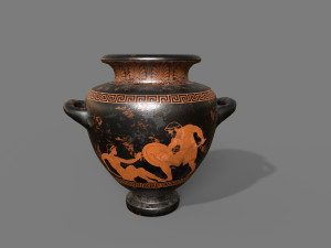 Antique Greek vases Low-poly Modello 3D