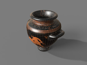Antique Greek vases Low-poly Modello 3D
