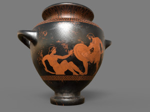 Antique Greek vases Low-poly Modello 3D