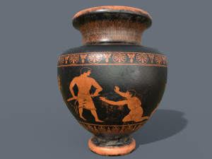 Antique Greek vases Low-poly Modello 3D