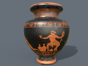 Antique Greek vases Low-poly Modello 3D