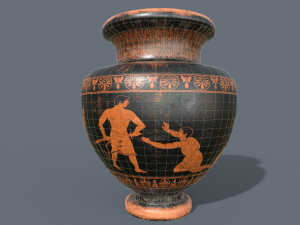 Antique Greek vases Low-poly Modello 3D