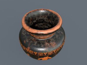 Antique Greek vases Low-poly Modello 3D