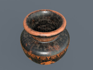 Antique Greek vases Low-poly Modello 3D