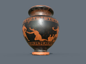 Antique Greek vases Low-poly Modello 3D
