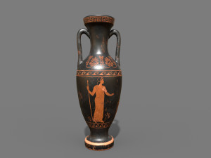 Antique Greek vases Low-poly Modello 3D