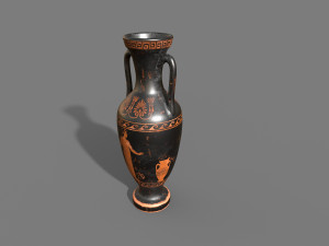 Antique Greek vases Low-poly Modello 3D