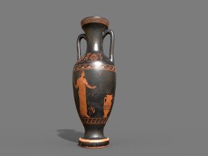 Antique Greek vases Low-poly Modello 3D
