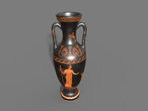 Antique Greek vases Low-poly Modello 3D