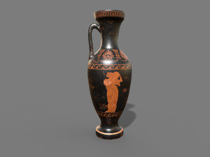 Antique Greek vases Low-poly Modello 3D