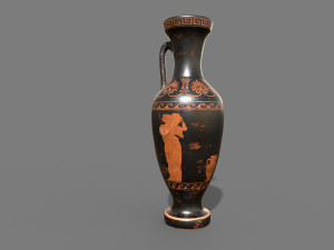 Antique Greek vases Low-poly Modello 3D