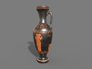 Antique Greek vases Low-poly Modello 3D