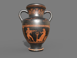 Antique Greek vases Low-poly Modello 3D