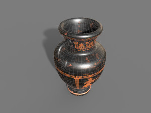 Antique Greek vases Low-poly Modello 3D