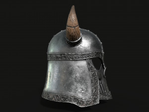Helmet with horns Low-poly Model 3D