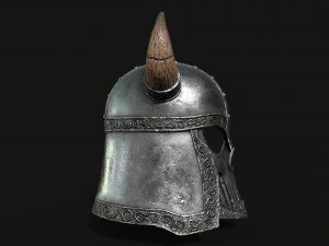 Helmet with horns Low-poly 3D Model