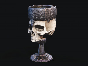 Skull Cup Low-poly 3D Model