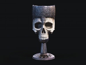 Skull Cup Low-poly Modelo 3D