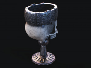 Skull Cup Low-poly Modelo 3D