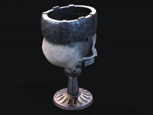 Skull Cup Low-poly 3D Model