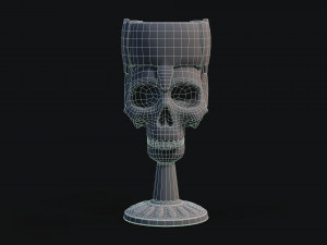 Skull Cup Low-poly Modelo 3D