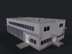Warehouse building Low-poly 3D मॉडल