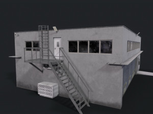 Warehouse building Low-poly 3D मॉडल