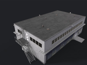Warehouse building Low-poly 3D मॉडल