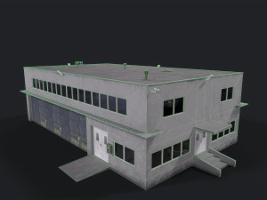 Warehouse building Low-poly 3D मॉडल