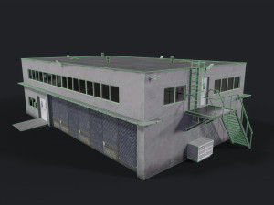 Warehouse building Low-poly 3D मॉडल