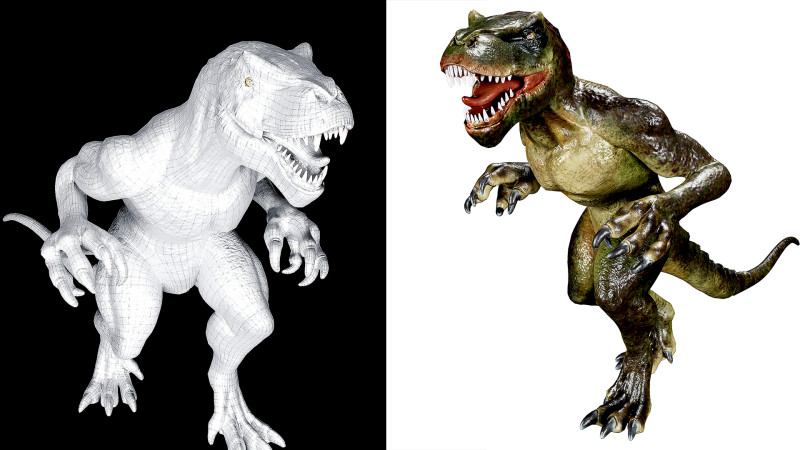 Tyrannosaurus Rex 2 3D मॉडल .c4d .max .obj .3ds .fbx .stl .blend 