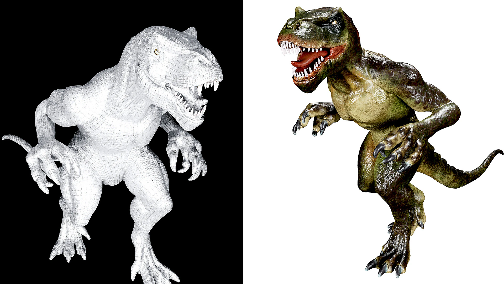 Tyrannosaurus Rex 2 3D Model .c4d .max .obj .3ds .fbx .stl .blend 