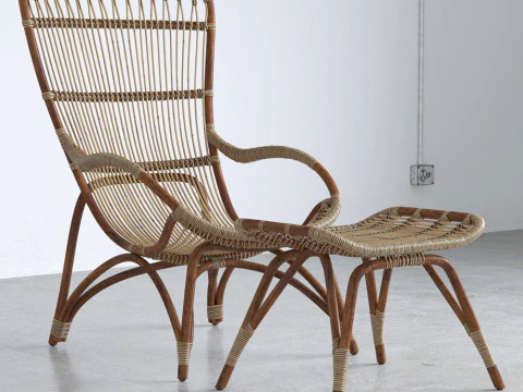 Sika 디자인 모네 의자 및 발판 3D 모델