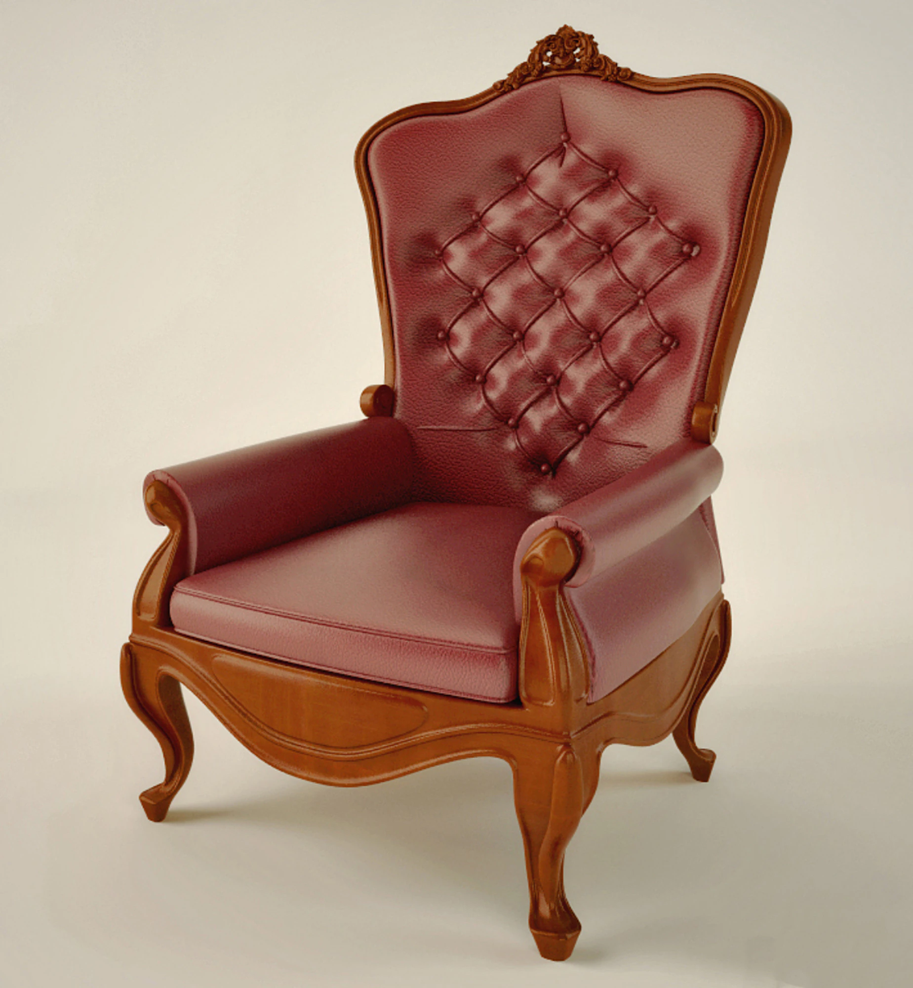 Chair classic 3D Model .c4d .max .obj .3ds .fbx .stl .blend 