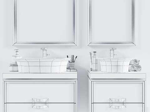 Canaletto Bathroom Furniture 3D मॉडल