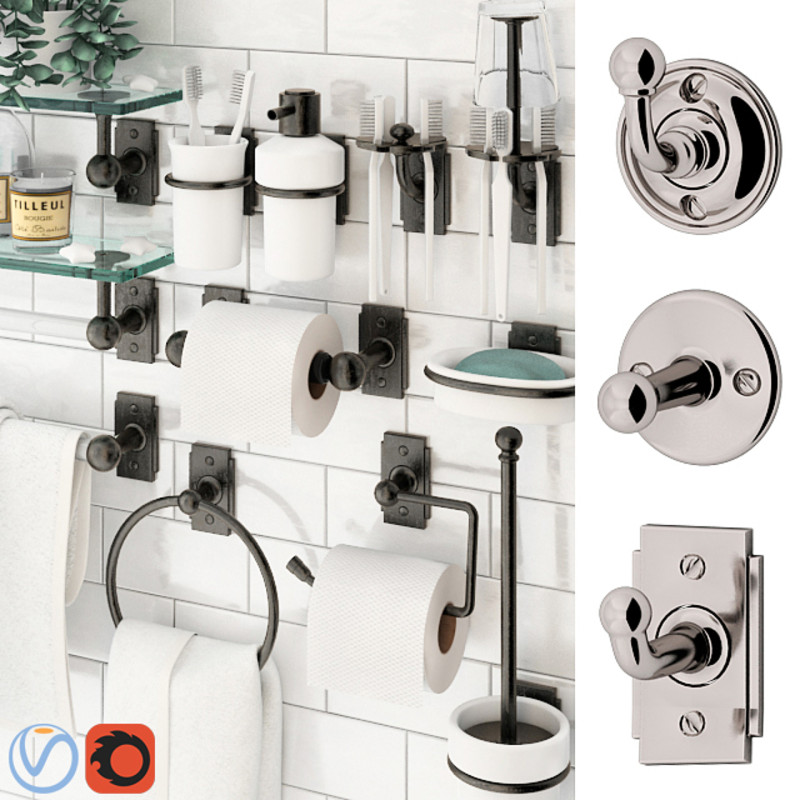 Bathroom accessories Nanzaquatic Collections Baluster Functional Art Deco 3D Model .c4d .max .obj .3ds .fbx .stl .blend 