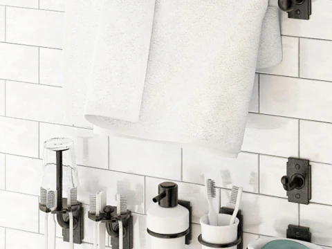 Badkameraccessoires Nanzaquatic Collections Baluster Functioneel Art Deco 3D Model