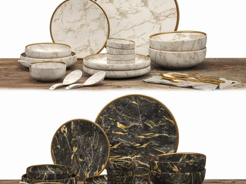 Tableware 02 Table Setting 3D Model