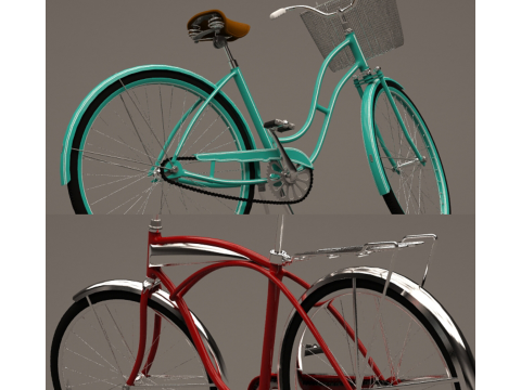 Retro bikes 3D Model