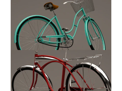 Biciclette retrò Modello 3D