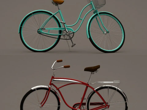 Biciclette retr&ograve; Modello 3D