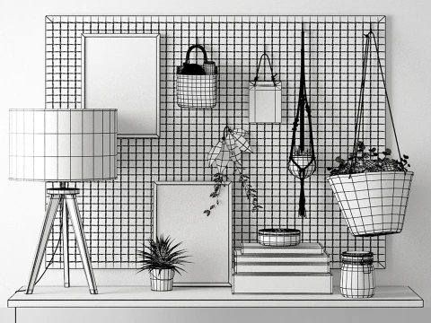 Maisons du Monde Decoration Set 3D Model