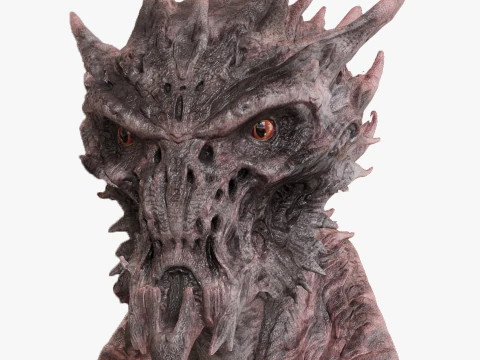 Demon Creature Head 3D Model