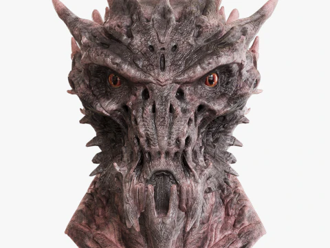 Demon Creature Head 3D Model