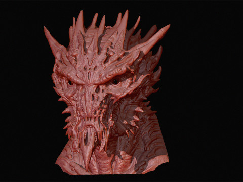 Dämonen-Kreaturenkopf 3D Modell