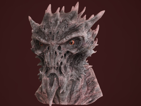 Dämonen-Kreaturenkopf 3D Modell