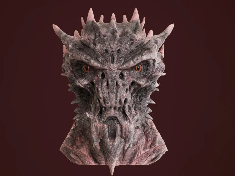 Demon Creature Head 3D Model