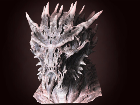 Dämonen-Kreaturenkopf 3D Modell