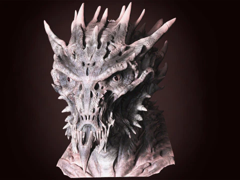 Demon Creature Head 3D Model
